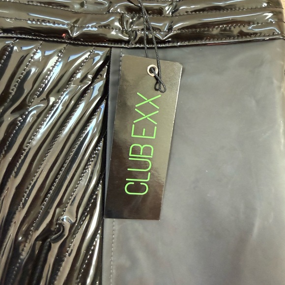 DOLLS KILL Club Exx Black PVC Masochistic Magic Mini Skirt NWT L - Picture 3 of 4